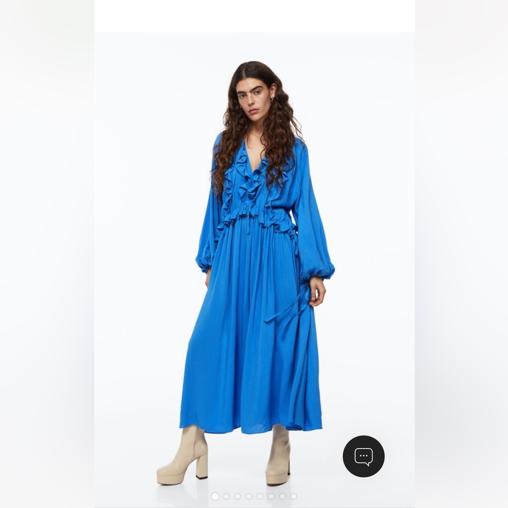 H&M Voluminous Ruffle-trimmed Dress size XS